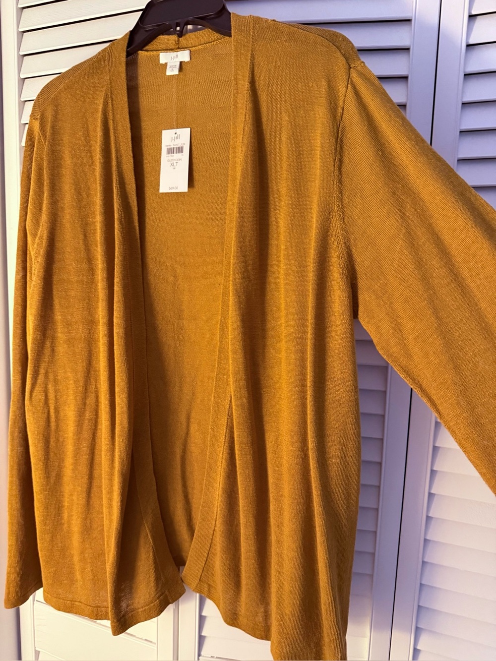J.Jill NWT XLT Open-Front lightweight linen blend Cardigan Sweater